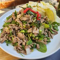 Laab Beef (Lao Style with Sticky Rice)